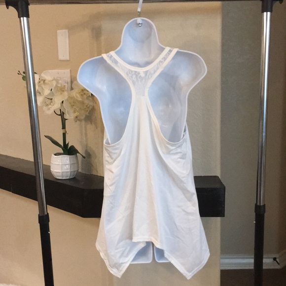 Bohemian Tank Top Shirt Size 2XL Blue With Lace - Picture 4 of 7